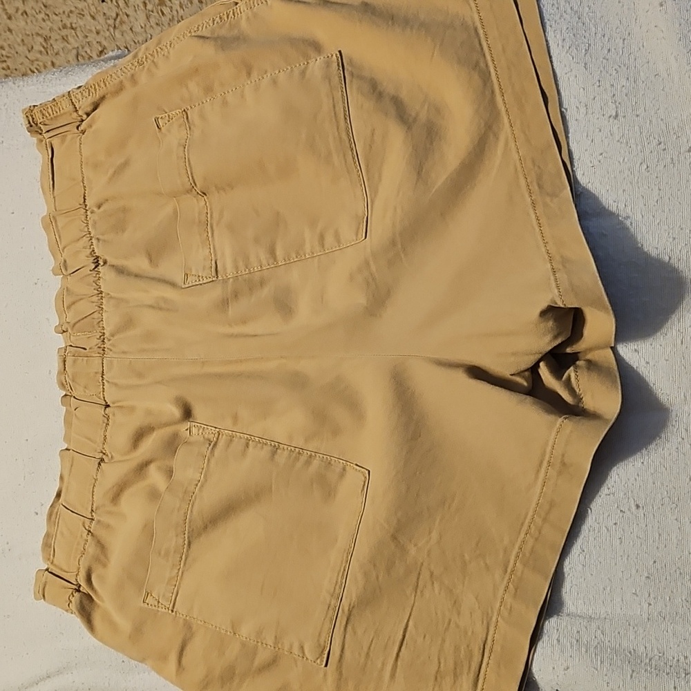 LOFT High Waist Tan Women's Shorts - Picture 2 of 14